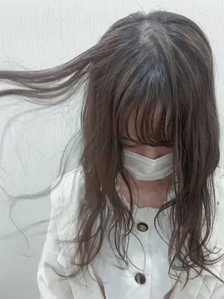 セミロング カラー レイヤーカットモデル 募集/藤原一真のヘアスタイル