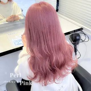 セミロング カラー 韓国風艶髪🎀 暖色カラー🤍のヘアスタイル