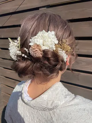 セミロング ヘアアレンジ 梨子🐣艶カラー🌈 ダメージレス💖のヘアスタイル