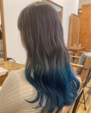ロング カラー 千 田のヘアスタイル