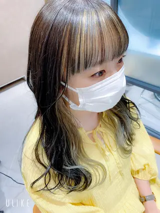 ロング カラー louwe 武藤幸世のヘアスタイル