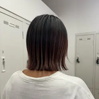 ミディアム カラー ハードパーマ Rico💜のヘアスタイル