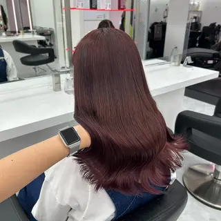 セミロング カラー ヘアアレンジ mai🍑暖色カラー /レイヤー💖のヘアスタイル