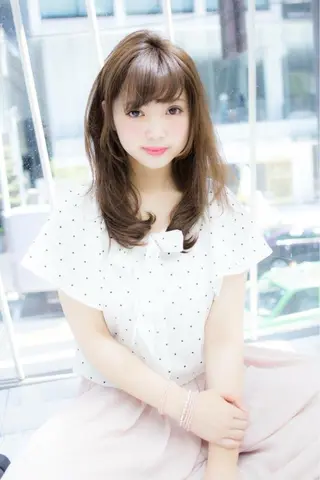 セミロング ロング カラー パーマ ヘアアレンジ 内藤 達也のヘアスタイル