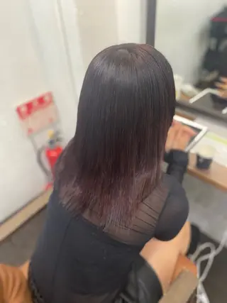 セミロング カラー ヘアアレンジ 🍒ᩚ名駅/艶髪 縮毛矯正/あゆ🍒ᩚのヘアスタイル