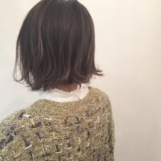 ミディアム カラー 池田 真由美のヘアスタイル