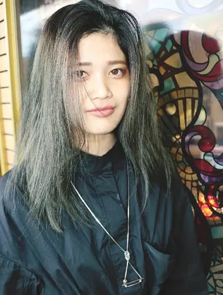 セミロング カラー パーマ 徳永 博志のヘアスタイル