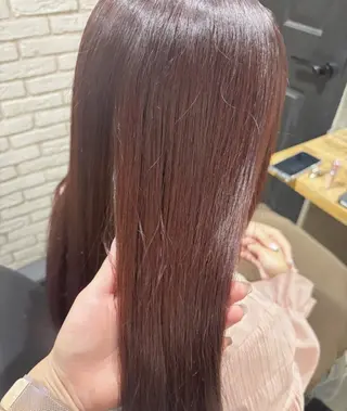 ロング カラー 髪質改善個室salon N  北千住所属・オリーブカラー/ ピンクカラー/みさきのヘアスタイル