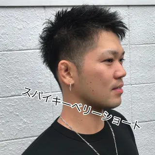 ショート カラー パーマ メンズ ニュアンスパーマ/ レイヤー/茶屋町のヘアスタイル