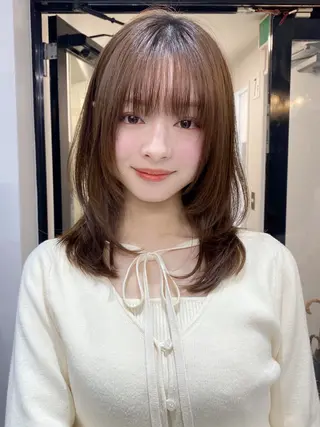 セミロング カラー レイヤー×髪質改善✨ 渋谷/佐藤侑哉のヘアスタイル
