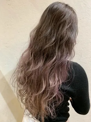 ロング カラー 天野 開のヘアスタイル