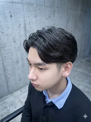 ショート パーマ メンズ メンズハイライト /バレイヤージュ比嘉のヘアスタイル