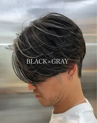 メンズ 白髪ぼかし/メッシュ ハイライト/ゆうとのヘアスタイル
