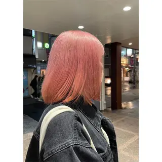 ミディアム カラー ピンクカラー🎀/ ミルクティー🍼花音のヘアスタイル