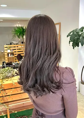 セミロング hoNua. 栄/透明感カラーのヘアスタイル