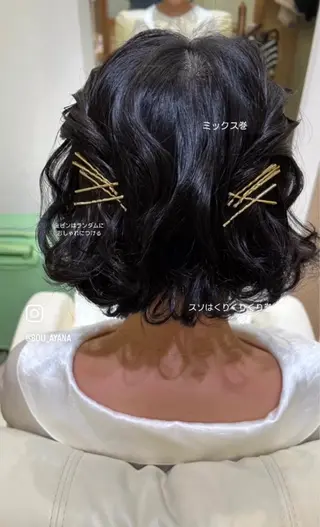 ミディアム ボウ🪞ヘアセット /メイク/マツパのマツエク・マツパデザイン