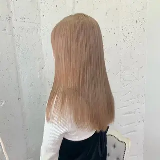 セミロング カラー 草薙メンズ縮毛矯正 💫緒方美柚のヘアスタイル
