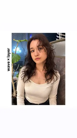 ミディアム パーマ hiro【沿線で叶う 似合わせhair】のヘアスタイル