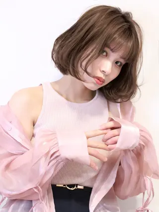 ショート 透明感カラー/ボブ/ 瀬島せりかのヘアスタイル