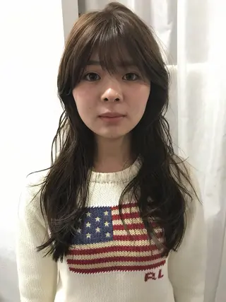 ミディアム カラー 赤み消しカラー/ ナチュラル/トモキのヘアスタイル