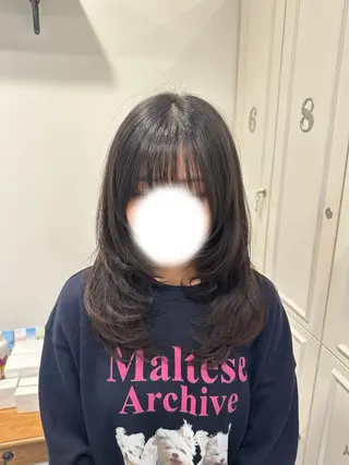 セミロング nana 韓国スタイル🇰🇷のヘアスタイル