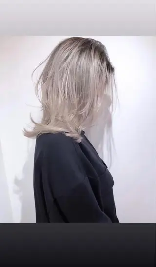 ミディアム カラー 阿見 大成のヘアスタイル