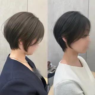 ショート ゆい ボブ/ミディアム/のヘアスタイル