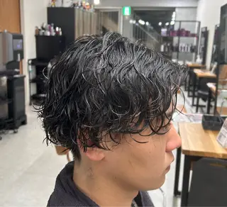 パーマ メンズ カズキ🌼曲がる 縮毛矯正のヘアスタイル