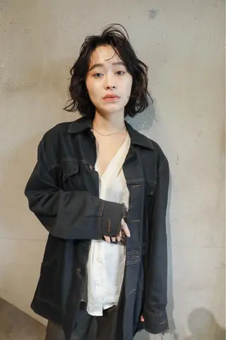 ショート パーマ 垢抜けボブ/SAHO /OAK溝の口のヘアスタイル