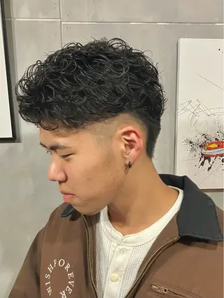 ショート パーマ メンズ 🟦西荻窪メンズ特化 美容師🟦Yu-Jiのヘアスタイル