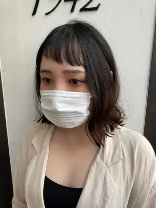 ミディアム 冨永 さやかのヘアスタイル