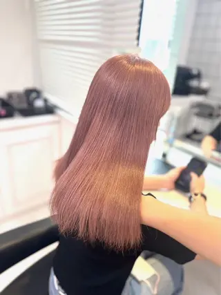 ロング カラー パーマ ヘアアレンジ メンズ キッズ 盛れ韓国ハイトーン 🎀Himari🎀のヘアスタイル