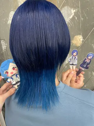 ミディアム カラー インナーカラー 推し ブリーチ  髪質改善のヘアスタイル