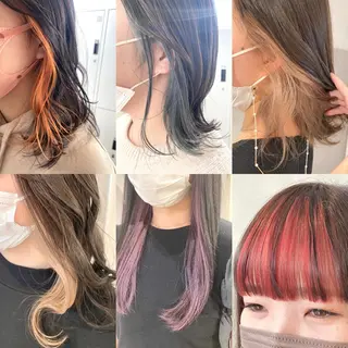 ロング カラー ピンク/ベージュ /似合わせ/田島百華のヘアスタイル