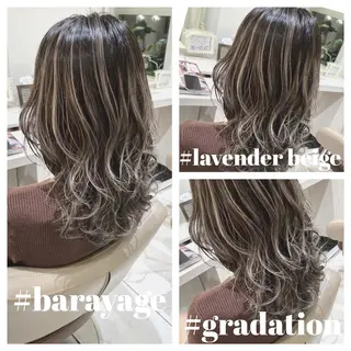 ミディアム カラー 山崎俊輔/髪質改善 /バレイヤージュのヘアスタイル