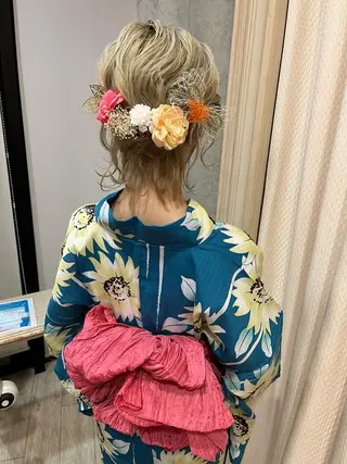 セミロング ヘアアレンジ サソウ ユリエ🥥のヘアスタイル