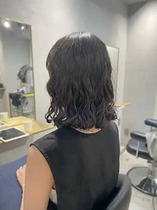 ミディアム カラー パーマ 【表参道】Ruri デジタルパーマのヘアスタイル