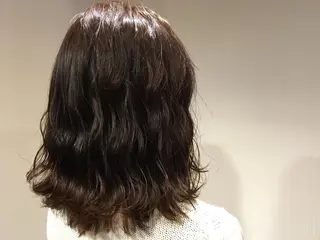 ミディアム カラー パーマ ヘアアレンジ 【mokuオーナー】 ちはるのヘアスタイル