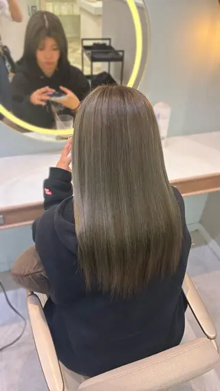 ロング カラー ハイトーン/韓国ヘア senaのヘアスタイル