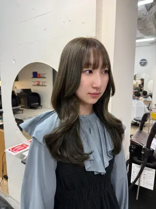 ロング 新潟/万代/レイヤー 韓国風/明間未来のヘアスタイル