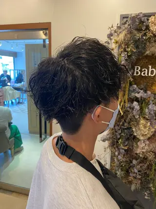ショート カラー パーマ ヘアアレンジ メンズ メンズパーマの巨匠 鈴木純のヘアスタイル