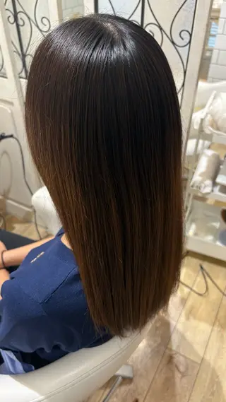ロング カラー 似合わせ 顔周りYUUGAのヘアスタイル
