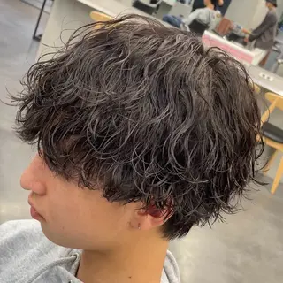 ミディアム パーマ ヘアアレンジ メンズ fifth 石川 凪のヘアスタイル