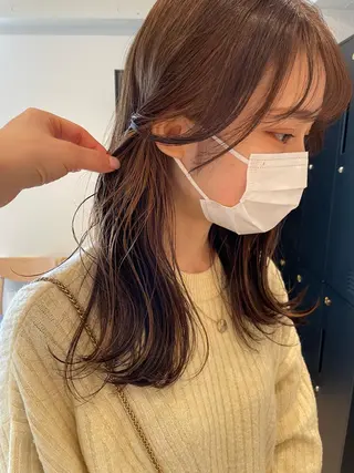 セミロング カラー hazuki 🌝のヘアスタイル