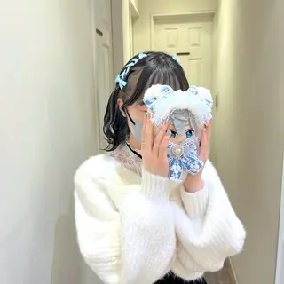 ヘアアレンジ エクステ🎀 暖色カラー🎀amiのヘアスタイル
