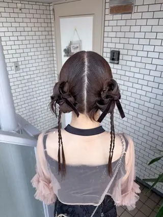 ロング ヘアアレンジ 参列♡デートゆるふわ ヘアメイク🎀みゆうのヘアスタイル