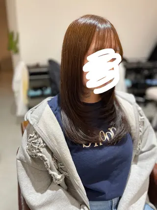 ミディアム カラー 増田 夏季のヘアスタイル