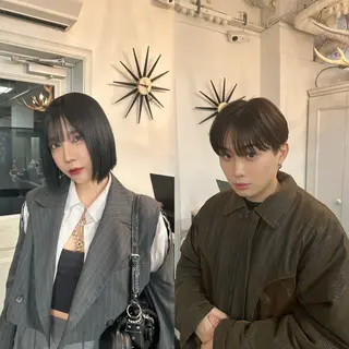 ミディアム メンズ 羽エクステ/ブリーチ 🎱KENJI🎱のヘアスタイル