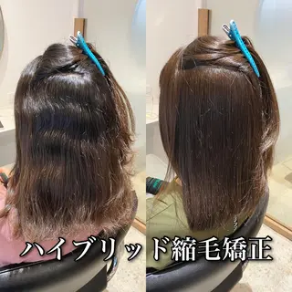 セミロング カラー パーマ ブリーチ縮毛矯正/ デサキ ショウヘイのヘアスタイル