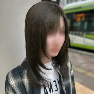 ミディアム カラー 伊藤 粹 /浦和/艶カラーのヘアスタイル